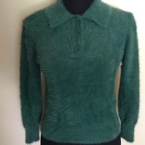 Zara Fuzzy Long- Sleeve Shirt